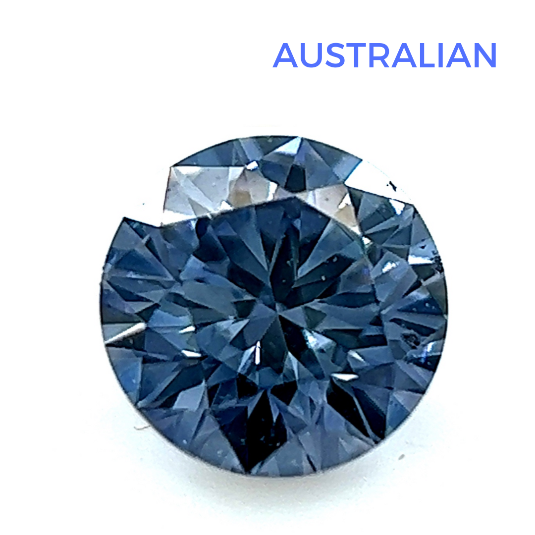 0.41 VVS2 Fancy Gray-Blue Round | Australian